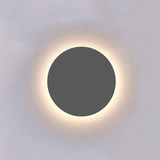 Aplique De Pared Circular Color 20cm Efecto Eclipse Apto Led