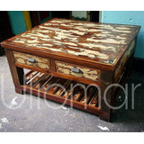 Mesa Ratona Uliomar Retro Shabby Vintage (100x100x45cm)