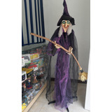 Figura Bruja 1.70 Cms Decoracion Hallowen Usado