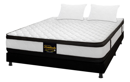 Combo Resortado Doble Atenas + Base Cama + Almohadas