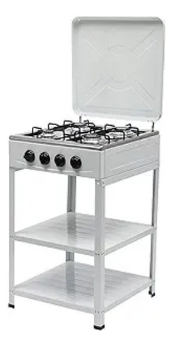 Cocina A Gas 4 Quemadores Encimera Acero Inox