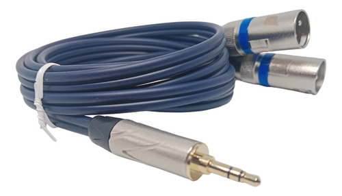 Cable Plug Trs 3,5mm A 2 Canon Xlr Macho 3 Metros