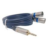 Cable Plug Trs 3,5mm A 2 Canon Xlr Macho 3 Metros