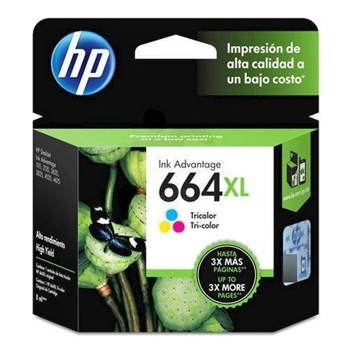 Cartucho Hp F6v30al 664xl Color Orig Alto Rend 2676 3787