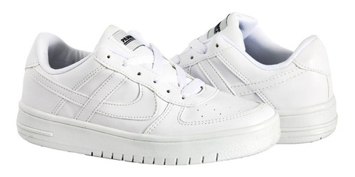 Tenis  Panam Hombre Casuales Gamuza Blanco Juvenil Sneakers