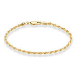 Pulsera Trenzada De Cadena De Oro De 18k Sobre Plata Esterli