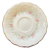 Set X6u Platos De Café Porcelana Tsuji 832 Flores Borde Oro