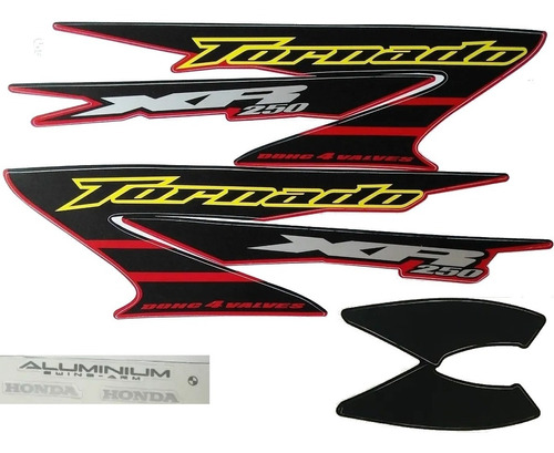 Kit De Adesivos Jogo De Faixas Xr 250 Tornado 2006 Cores