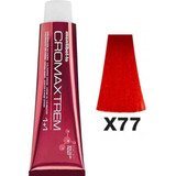 Tintura Cromatone Permanente X77 Rojo Intenso 60gr 