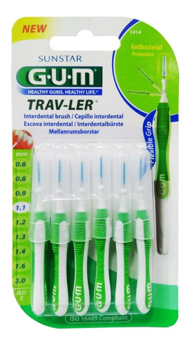 Cepillo Interdental Proxabrush Gum 1.1mm Conico 6 Unidades 