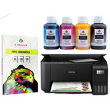 Kit Impressora Epson L3250 + Tinta + 100 Folhas Sublimáticas