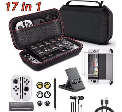 Para Nintendo Switch Case, Kit De Accesorios 17 En 1 A