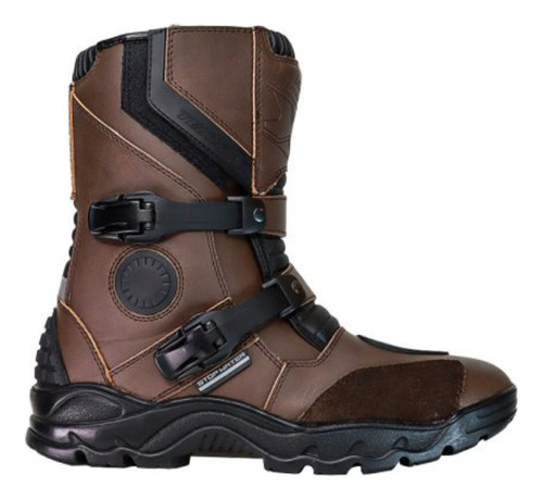 Bota Motociclista Impermeavel Texx Adventure Short V2 Marrom