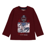 Playera Niño Roja Football Boboli Fiesta Casual Elegante