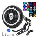 5.75'' Redondo Faro Led Universal Moto Rgb+carcasa Y Soporte