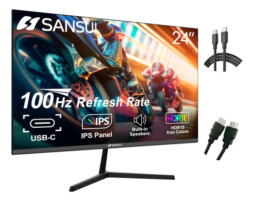Monitor Sansui 24 Pulgadas 100 Hz Ips Usb Tipo-c Fhd 1080p P