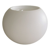 Macetero Plástico Forma De Bola. D26xh19cm. Color Blanco