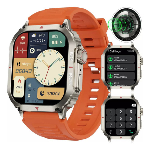 Relógio Inteligente Militar Masculino Gps Smart Watch Call C