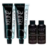 Kit 2 Tinta Keune Color 60ml + 2 Ox Cream Dev 20vol 6% 60ml