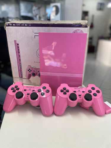 Console Playstation 2 Slim Scph-77004 Pink Rosa Com Caixa Original