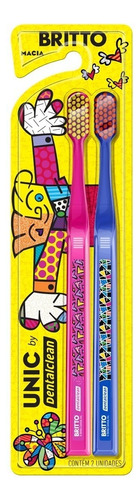 Escova Dental Macia Dentalclean Romero Britto 2 Unidades