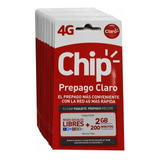Chip Claro Prepago 200 Minutos + 2 Gb Internet + Redes S.