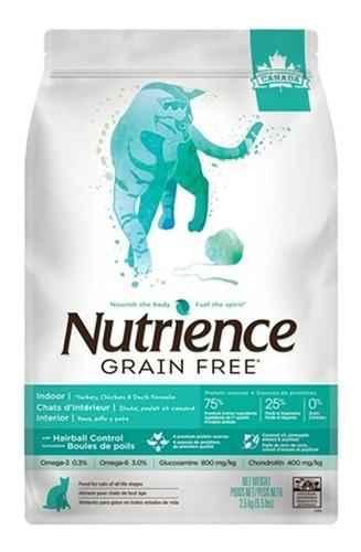 Nutrience Gato Adulto Indoor Grain Free 2,5 Kg