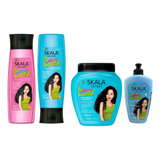 Combo Mais Cachos Shampoo + Acondic + Mascara + Crema Skala