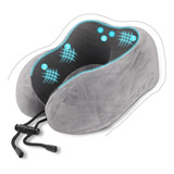 Set Almohada De Viaje Memory Fom + Antifaz Y  Tapones Oidos