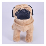 Peluche De Peluche, Realista Perro Pug Cachorro Figura De