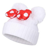 Gorro De Punto Con Lazo De Mickey Para Niños Y Niñas Decorad