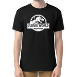 Camiseta Adulto Masculino Jurassic World Silhueta