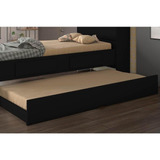 Cama Auxiliar Solteiro Premium Ii Preto Fosco - Conquista