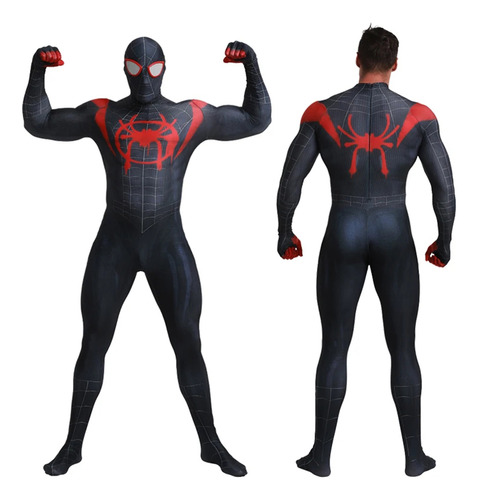 Cosplay Niños Adultos Disfraz Traje Spiderman Miles Morales