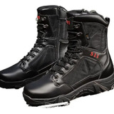 Botas Hombre Ligeras Militares Impermeables Space Cuero