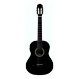 La Sevillana A-2e Bk Guitarra Clásica Nylon Electroacústica Color Negro Material Del Diapasón Palo De Rosa Orientación De La Mano Diestro