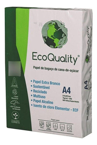 Papel Sulfite A4 Office A4 Ecologico Eco Qualit C/500 Folhas