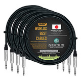 Worlds Best Cables, 4 Unidades, 15 Pies, Balanceado, Trs Pat