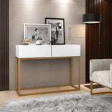 Aparador Dream 90cm Buffet Pé De Ferro Dourado Retrô Moderno