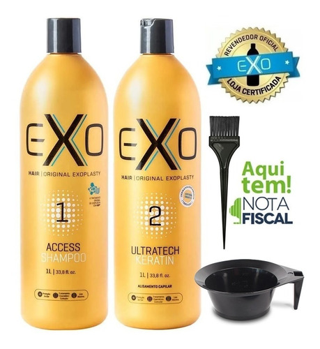 Exo Hair Alisamento Exoplastia Capilar 2 X 1 Litro + Brinde