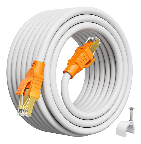 Cable Ethernet Cat 8 De 30 Pies, Cable De Red Blindado De...