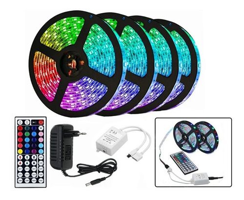 Multicolor Rgb Led Tira Rollo 20 Metros Decoración Luces