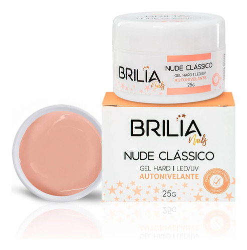 Gel Nude Clássico Média Viscosidade Brilia Nails 25g Unhas