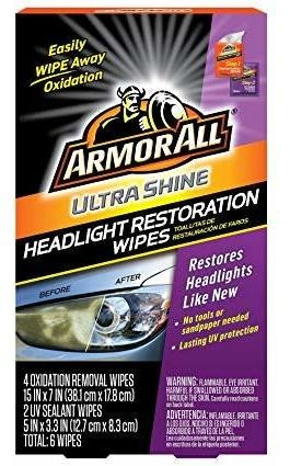 Armor All 18514 1 Pack Ultra Shine Faro Restauración Wipe (6
