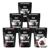 Combo 6x Whey Protein Isolado Dragon 500g Refil 