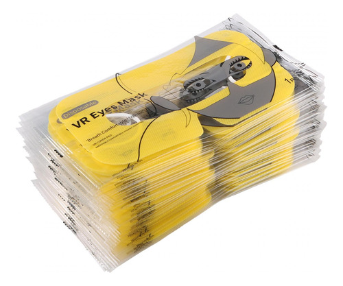 50 Pçs Vr Headset Mask Descartáveis Vr Eye Mask Amarelo