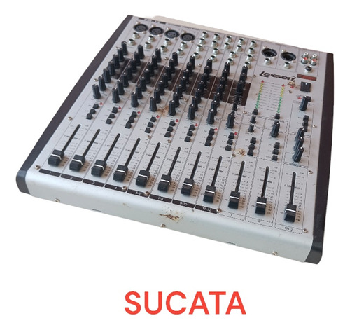 Mesa De Som Lexsen Mixer Pm 12 Usada Incompleta Sucata Peças