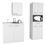 Auxi Micro + Mueble Infe + Mueble Aereo- Manchester / Blanco