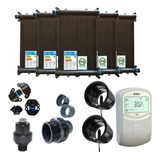 Kit Aquecimento Solar Piscina 05placas+controlador+valvulas