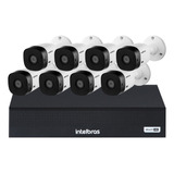 Kit Intelbras 8 Câmeras Vhl 1120 Hd 1mp 20m Dvr De 8 Canais